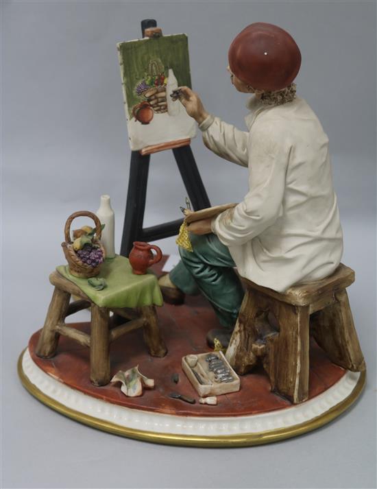 A Capo di Monte figure - The artist H.27cm.